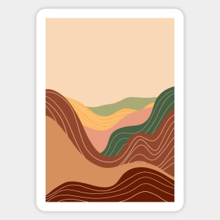 Modern Earthy Tones Mountains 16 Sticker